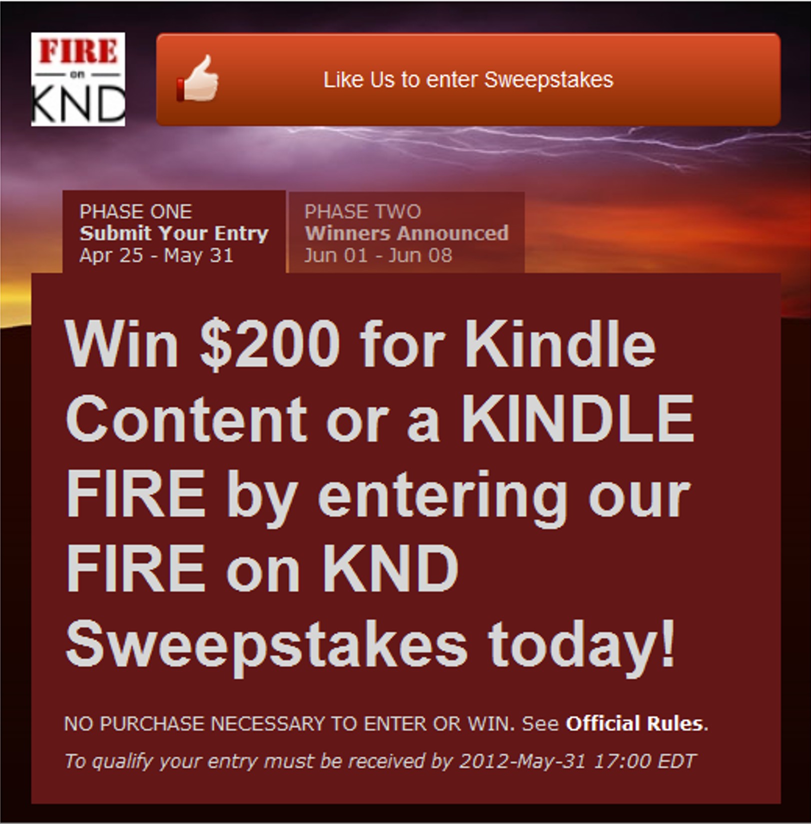 Enter Our Drawing To Win A Kindle Fire Or 9 Amazon Gift Card!